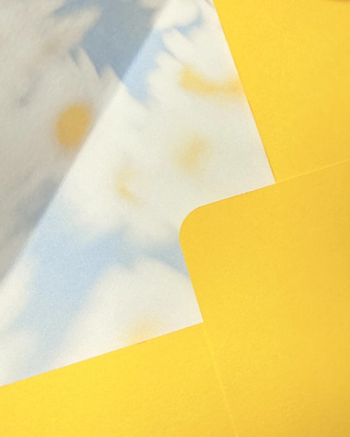 Citromsárga boríték — margaréta bélés
